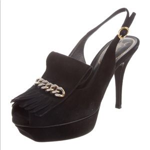YVES SAINT LAURENT slingback platform heels